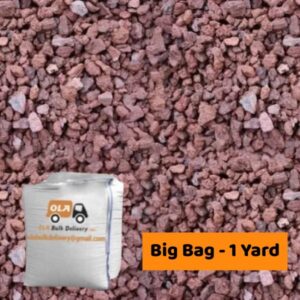 1″ Red Lava Rock Bags
