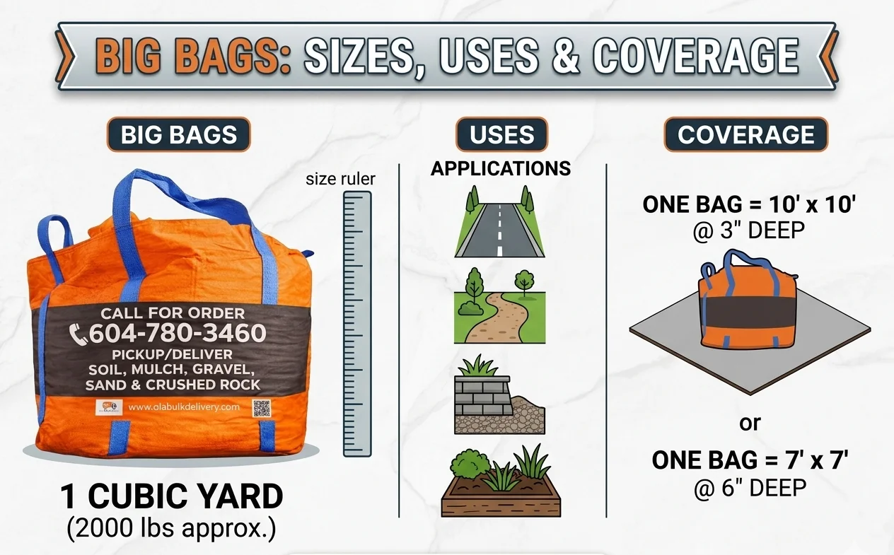 Crushed Rock Big Bags Sizes, Uses & Coverage Calculator